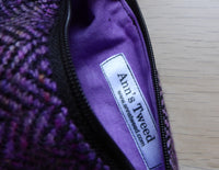 Purple Boxed Case in Herringbone Tweed.
