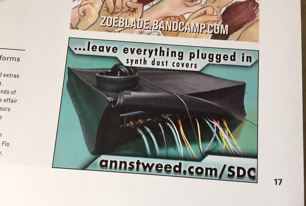 Our Synth Dust Cover advert in Electronic Sound magazine