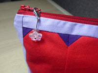 VALENTINE Two Hearts Patchwork Pouch