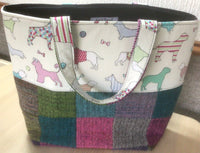 Delightful Dog and Tweed Tote Bag