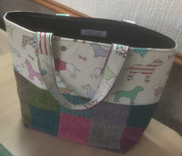 Delightful Dog and Tweed Tote Bag