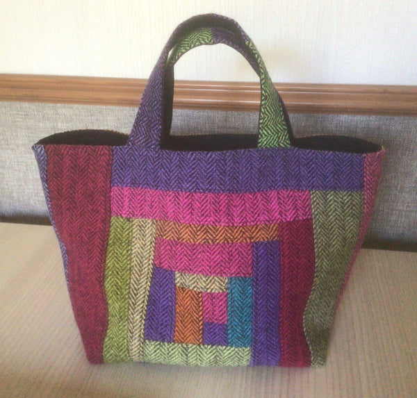 Colourful Tweed Blocks Tote Bag