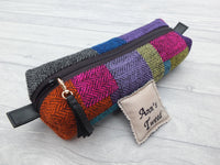 Bolso tipo caja multiusos en tweed de colores brillantes