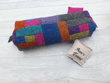 Bolso tipo caja multiusos en tweed de colores brillantes