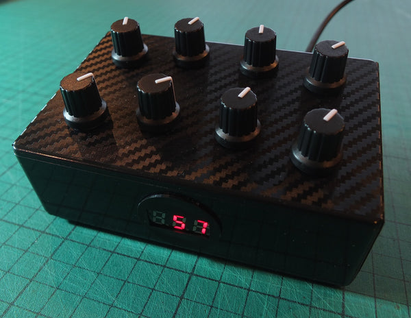 MIDI Controller for hardware or software, 8 Knobs with DIN and USB, Versatile and Programmable.
