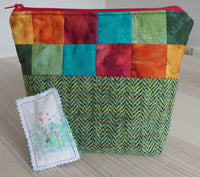 Notions Pouch in Patchwork and Tweed.