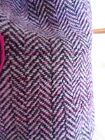 Bolsa de proyecto con cordón LIBERTY-TWEED-APPLIQUE Tejer, crochet, cosméticos.