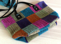 Tweed tote bag shown flat